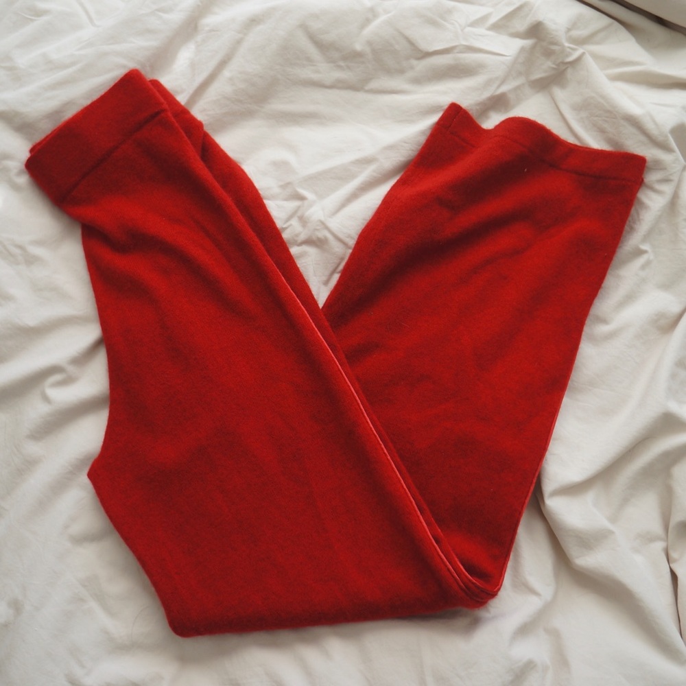 Neiman Marcus CashmereCollection Red Lounge Pants